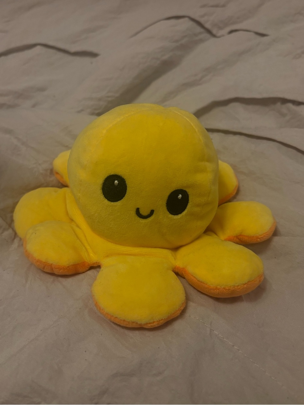 Happy Yellow Octopus Plush Toy for Kids - Soft Cuddly Stuffed Animal